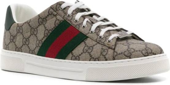 Gucci Ace GG Supreme canvas sneakers Beige