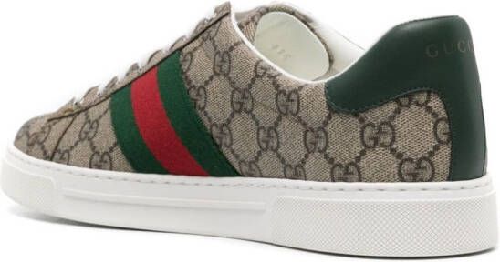 Gucci Ace GG Supreme canvas sneakers Beige