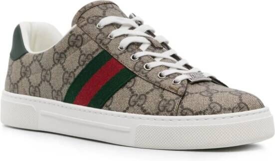 Gucci Ace sneakers met vlakken Beige