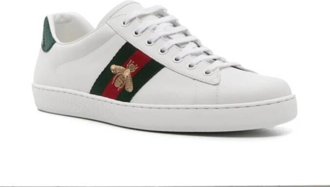 Gucci Ace sneakers met webstreep Wit