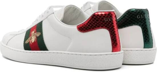 Gucci Ace sneakers met webstreep Wit