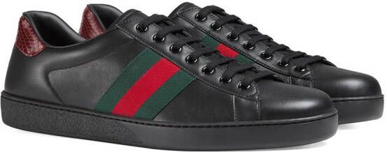 Gucci Ace sneakers met webstreep Zwart