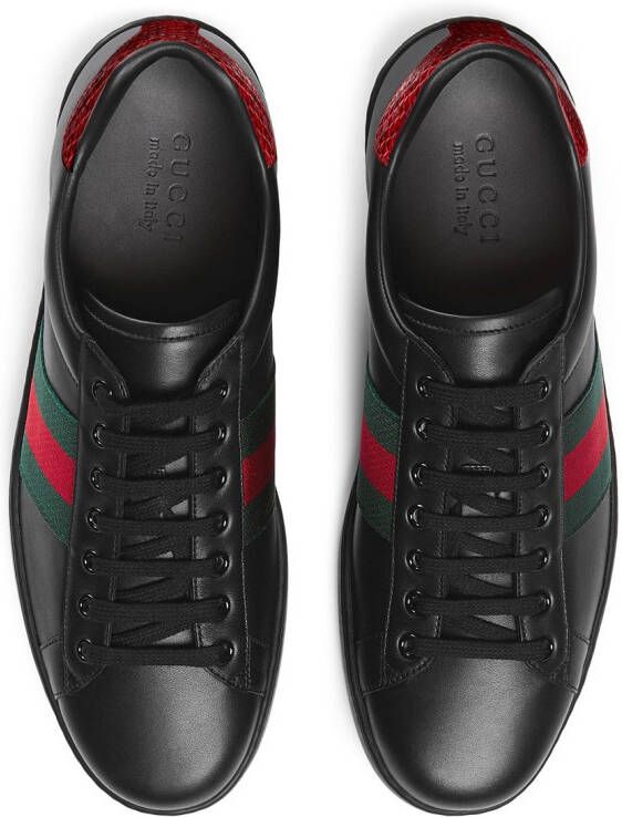 Gucci Ace sneakers met webstreep Zwart