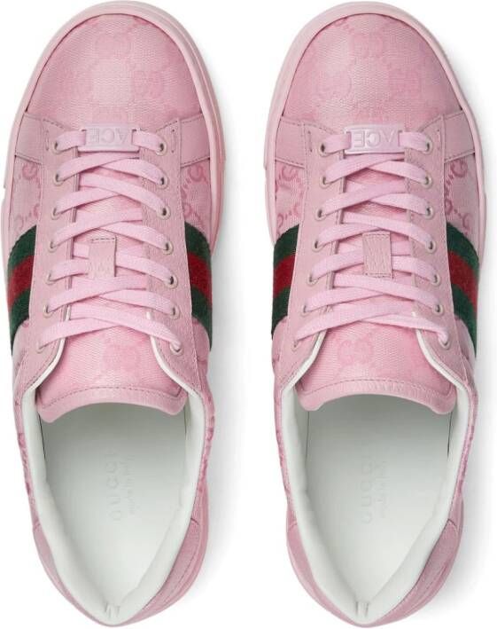 Gucci Ace sneakers met webstreep Roze