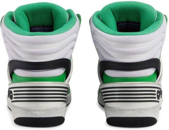 Gucci Basket high-top sneakers Groen