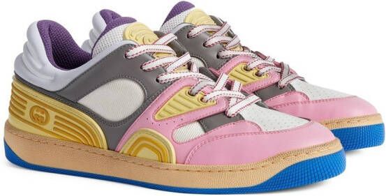 Gucci Basket sneakers met vlakken Roze