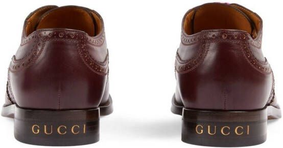 Gucci Brogues met geperforeerd detail Rood