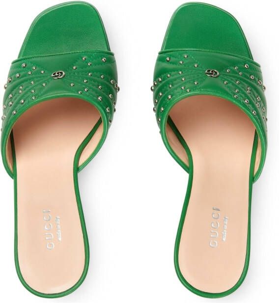 Gucci Muiltjes verfraaid met kristallen Groen