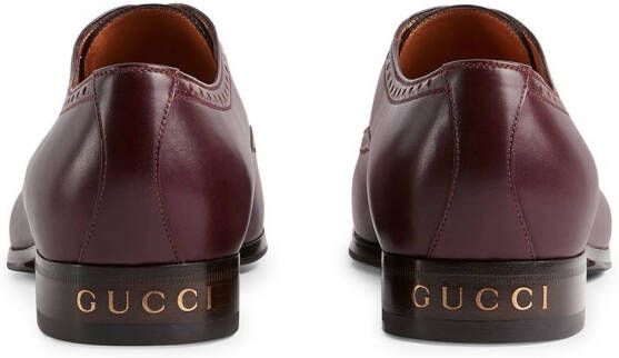 Gucci Derby schoenen met brogue detail Rood