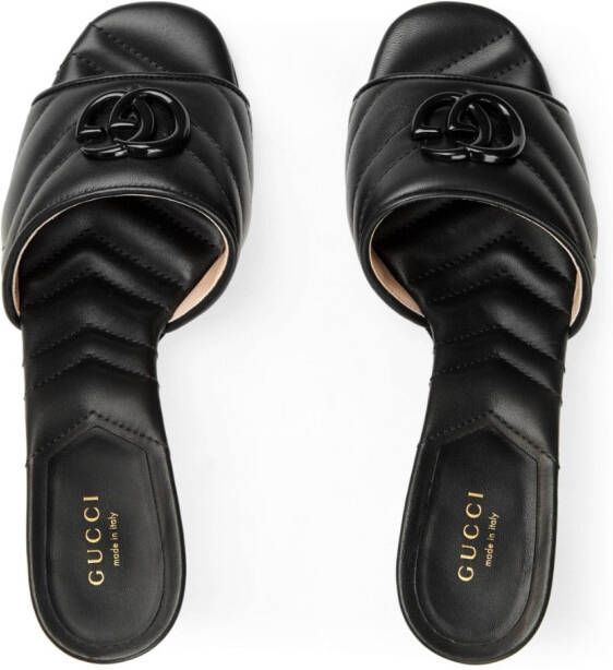 Gucci Sandalen met dubbele G Zwart