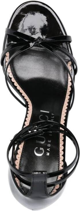 Gucci GG 90mm leren sandalen Zwart
