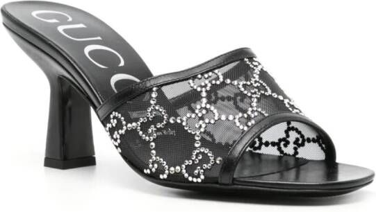Gucci 80 mm GG Supreme mesh sandalen Zwart