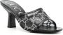 Gucci 80 mm GG Supreme mesh sandalen Zwart - Thumbnail 2