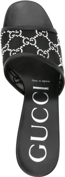 Gucci 80 mm GG Supreme mesh sandalen Zwart