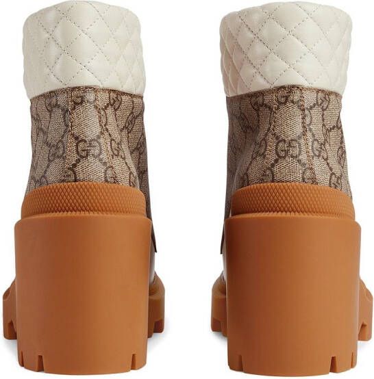 Gucci Enkellaarzen met GG-logo Wit