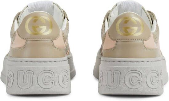 Gucci GG low-top sneakers met vlakken Beige