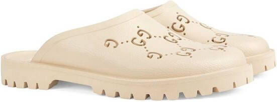 Gucci GG slip-on sandalen Wit