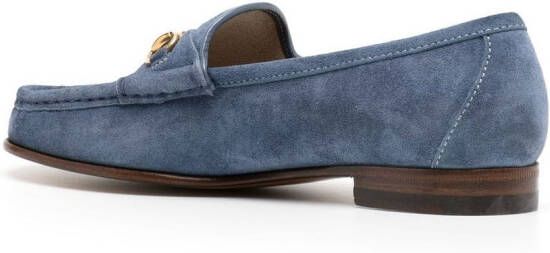 Gucci Goudkleurige loafers Blauw