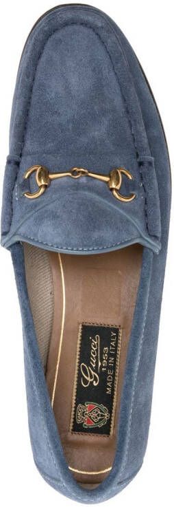 Gucci Goudkleurige loafers Blauw