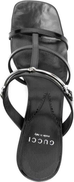 Gucci Horsebit 75mm sandalen Zwart