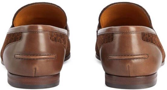 Gucci Jordaan loafers met monogram Bruin