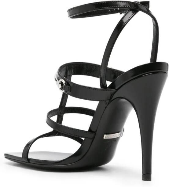 Gucci Horsebit 105 mm leren sandalen met bandjes Zwart