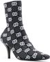 Gucci 75 mm Interlocking G gebreide laarzen Zwart - Thumbnail 2