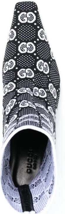 Gucci 75 mm Interlocking G gebreide laarzen Zwart