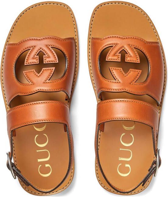 Gucci Uitgesneden sandalen Bruin