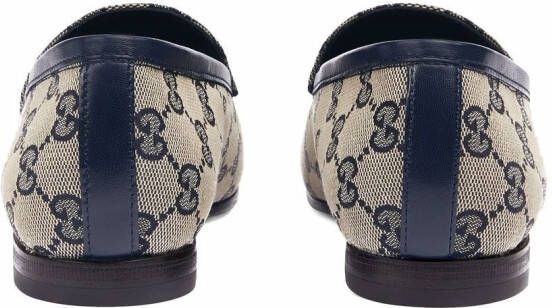 Gucci Jordaan loafers met monogram Beige