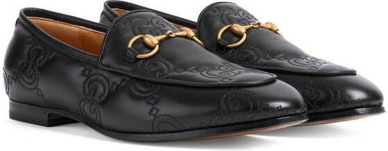 Gucci Jordaan loafers met GG logo Zwart