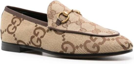 Gucci Jordaan loafers met vlakken Beige