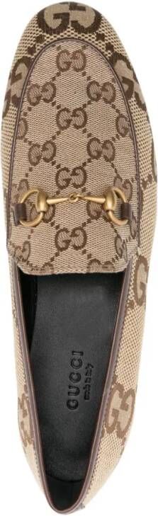 Gucci Jordaan loafers met vlakken Beige