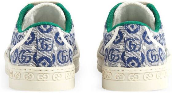 Gucci Kids 1977 sneakers met jacquard print Blauw