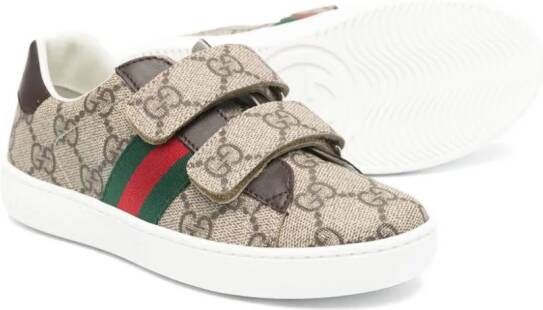 Gucci Kids Ace GG Supreme sneakers Bruin