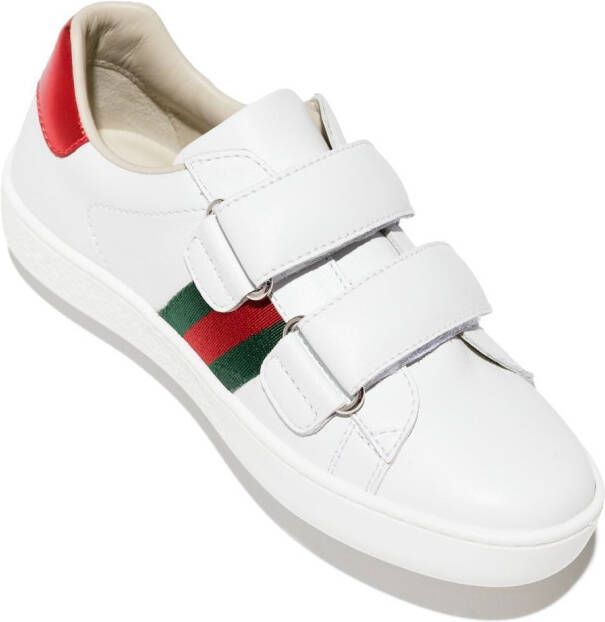 Gucci Kids Ace sneakers met klittenband Wit