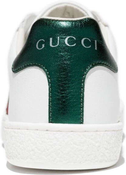 Gucci Kids Ace sneakers met webstreep Wit
