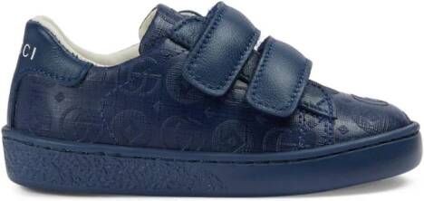 Gucci Kids Ace sneakers met klittenband Blauw