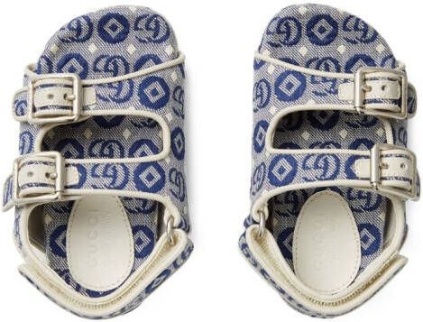 Gucci Kids Sandalen met GG-print Blauw