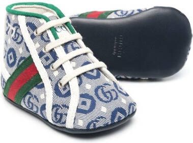 Gucci Kids Babyschoentjes met GG-print Blauw