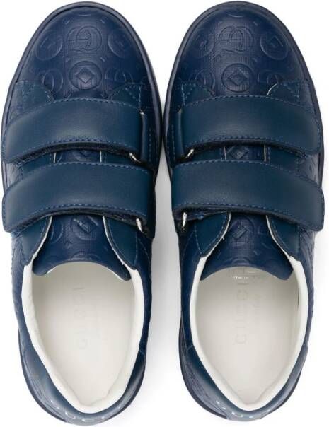 Gucci Kids Leren sneakers met GG-logo Blauw