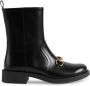 Gucci Kids Enkellaarzen met horsebit detail Zwart - Thumbnail 2