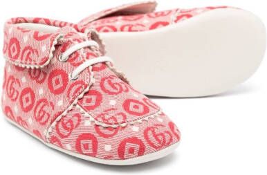 Gucci Kids Leren laarzen Rood