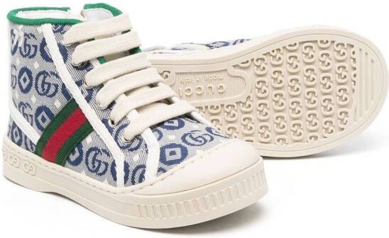 Gucci Kids GG Dots high-top sneakers Blauw
