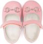 Gucci Kids Horsebit-detail leather ballerina shoes Roze - Thumbnail 3