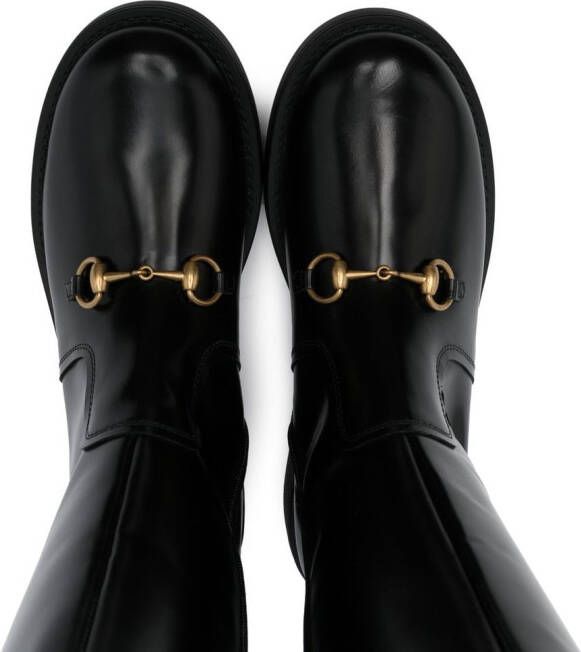 Gucci Kids Horsebit laarzen Zwart