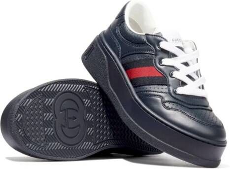 Gucci Kids House Web chunky sneakers Blauw