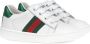 Gucci Kids leer low-top met Web Wit - Thumbnail 4