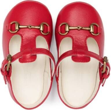 Gucci Kids Leren ballerina's Rood