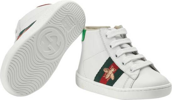 Wig Cyclopen bevestig alstublieft Gucci Kids leren hoge sneakers van het merk Toddler Wit - Schoenen.nl